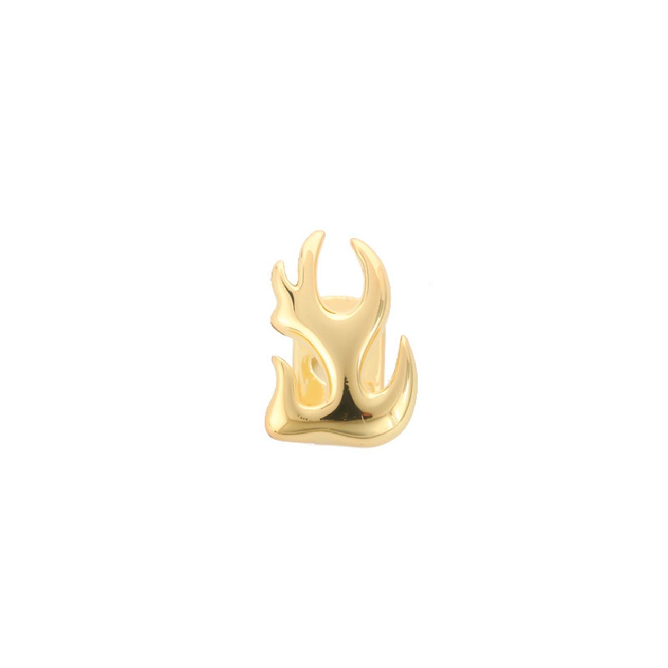Hip Hop Flame-shaped Single Tooth Grillz【for Unisex】 gold teeth silver teeth