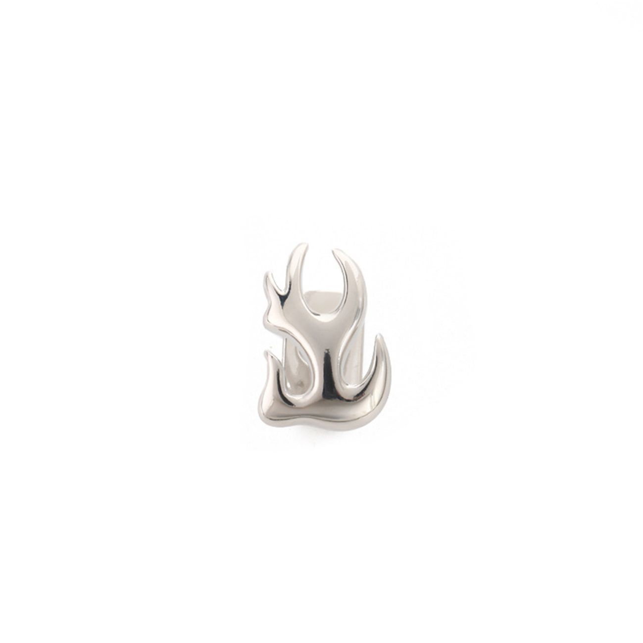 Hip Hop Flame-shaped Single Tooth Grillz【for Unisex】 gold teeth silver teeth