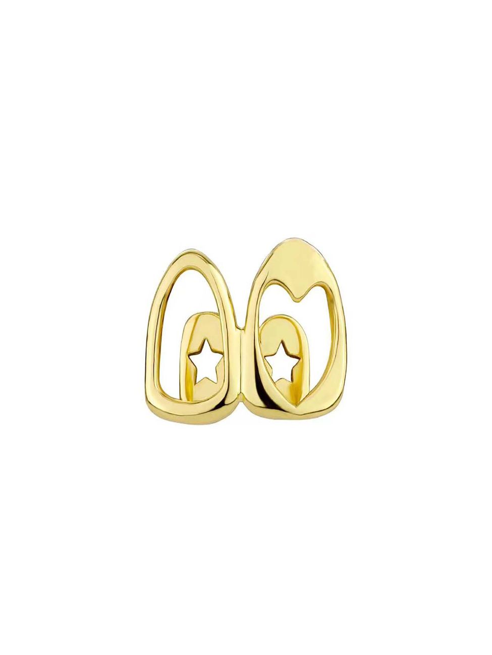Adorable Shiny Gold & Silver Heart Cutout Diamond Accent Grillz【for Women & Teens on Special Occasions】