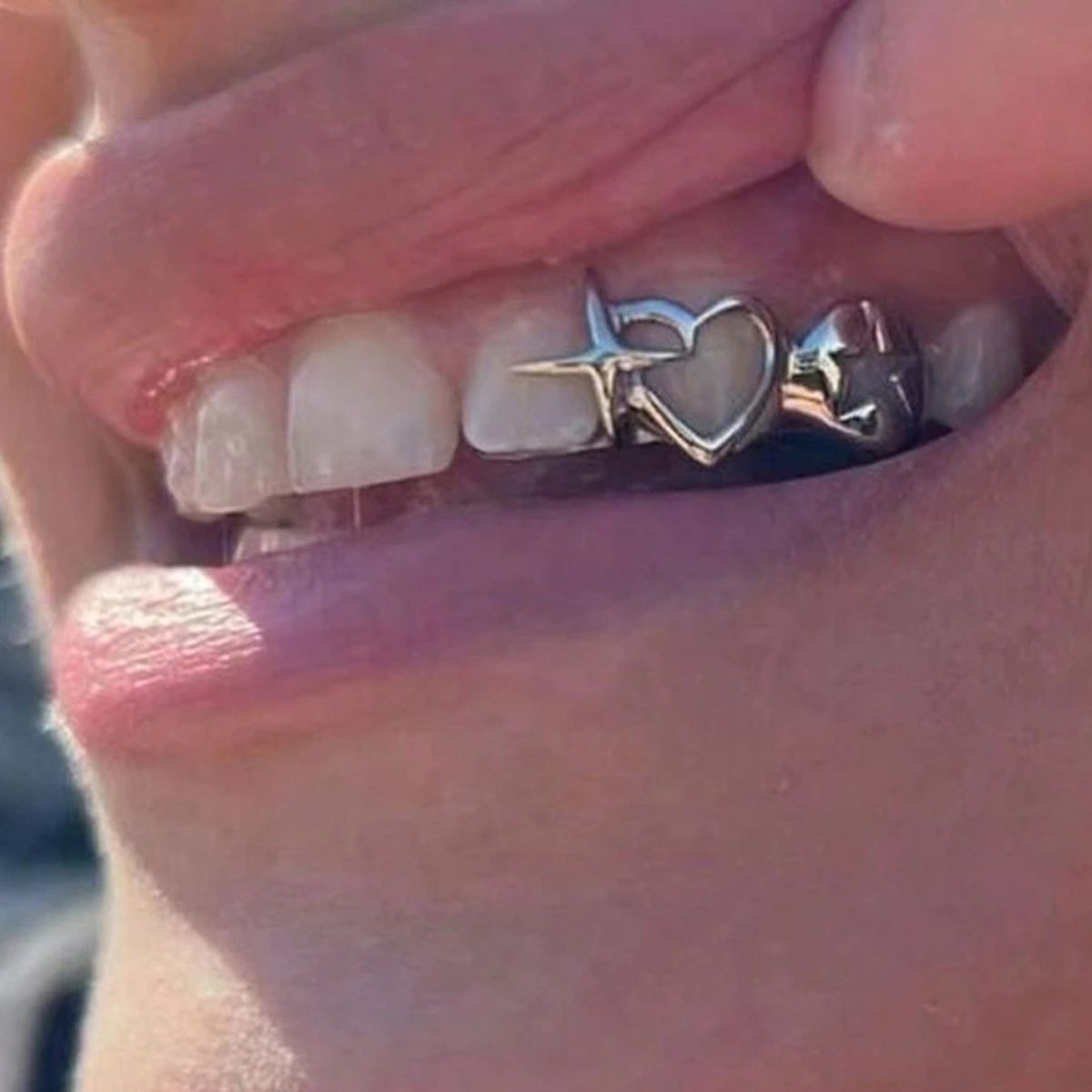 Unique Gold Silver Heart Star Design Grillz for Hip Hop Style