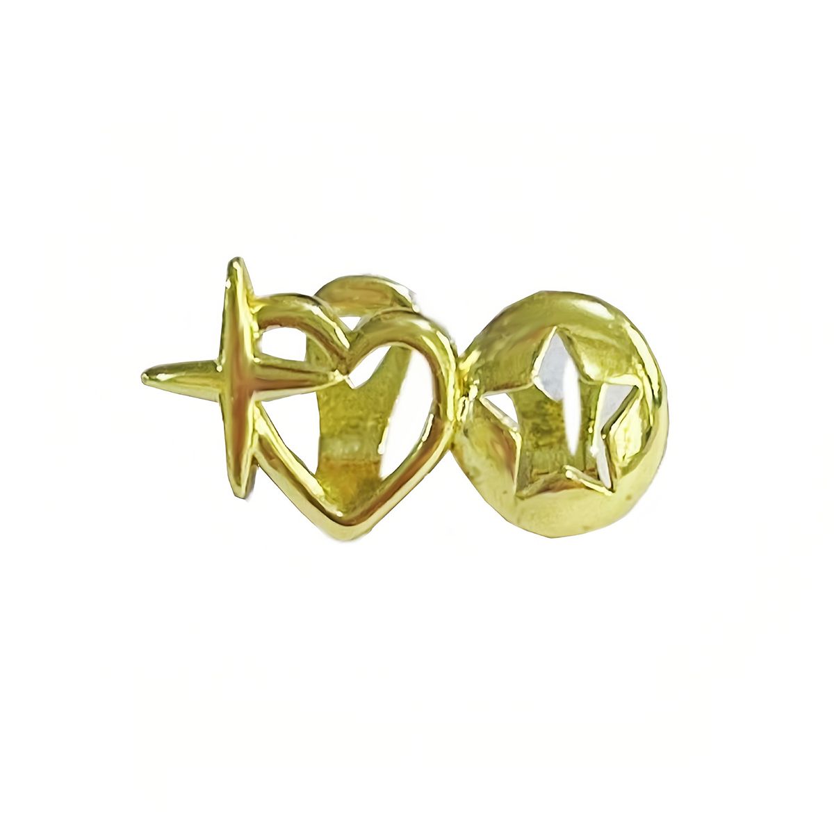 Unique Gold Silver Heart Star Design Grillz for Hip Hop Style
