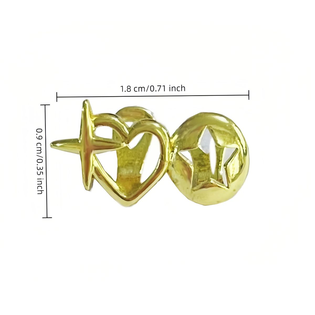Unique Gold Silver Heart Star Design Grillz for Hip Hop Style