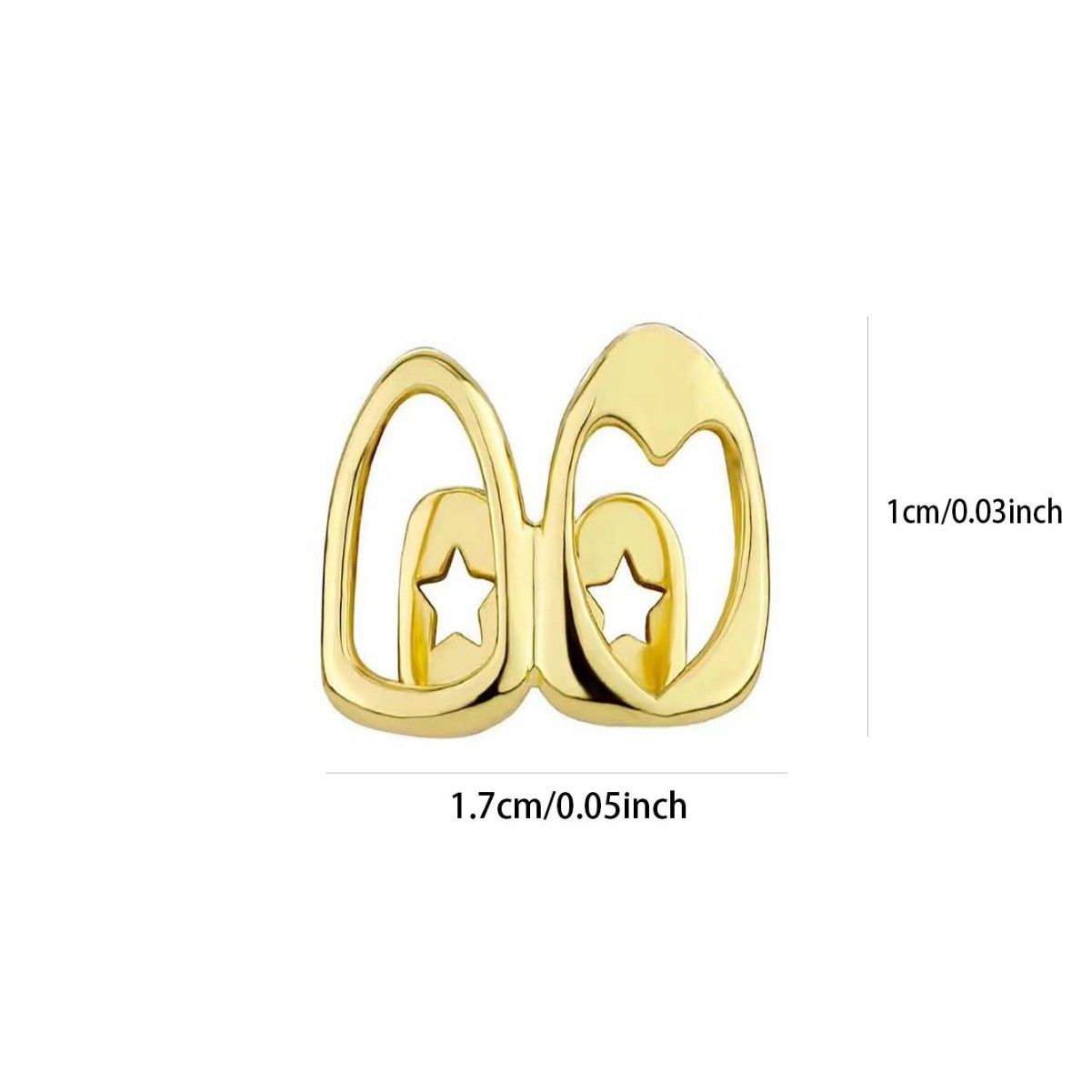 Gleaming Gold/Silver Hollow Grillz Caps Tooth Jewelry for Men/Women