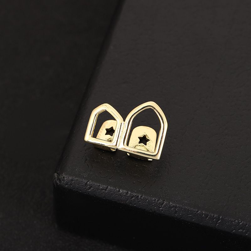 gold teeth silver teeth Sparkling Star Design Gold/Silver Grillz Caps for Men/Women