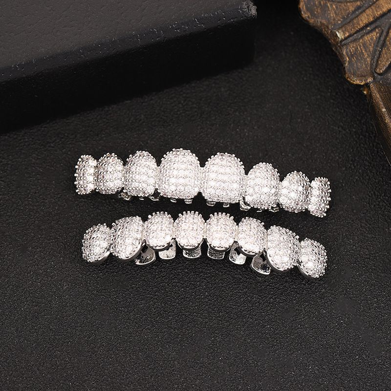 gold teeth silver teeth Iced Out Custom Fit Grillz Set for Men/Women