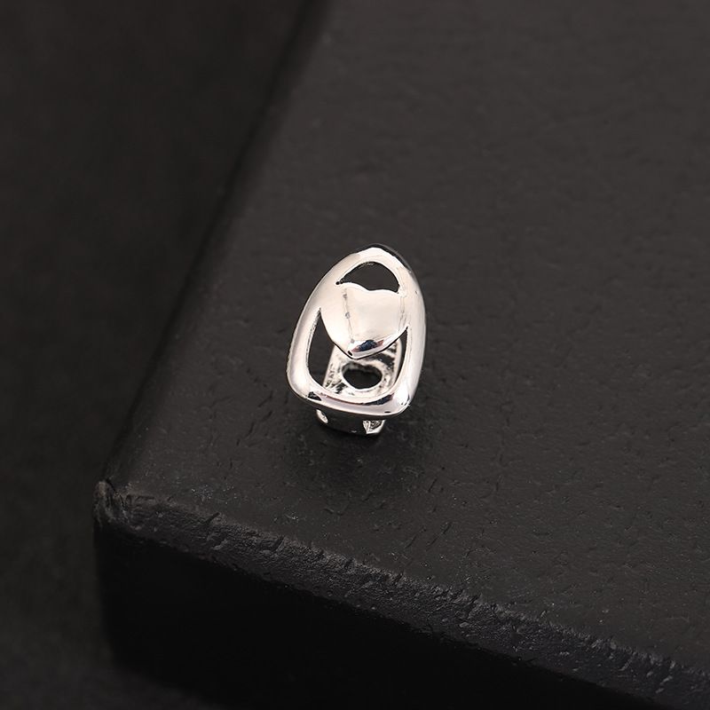 gold teeth silver teeth Charming Heart Accent Grillz for Fashion Enthusiasts