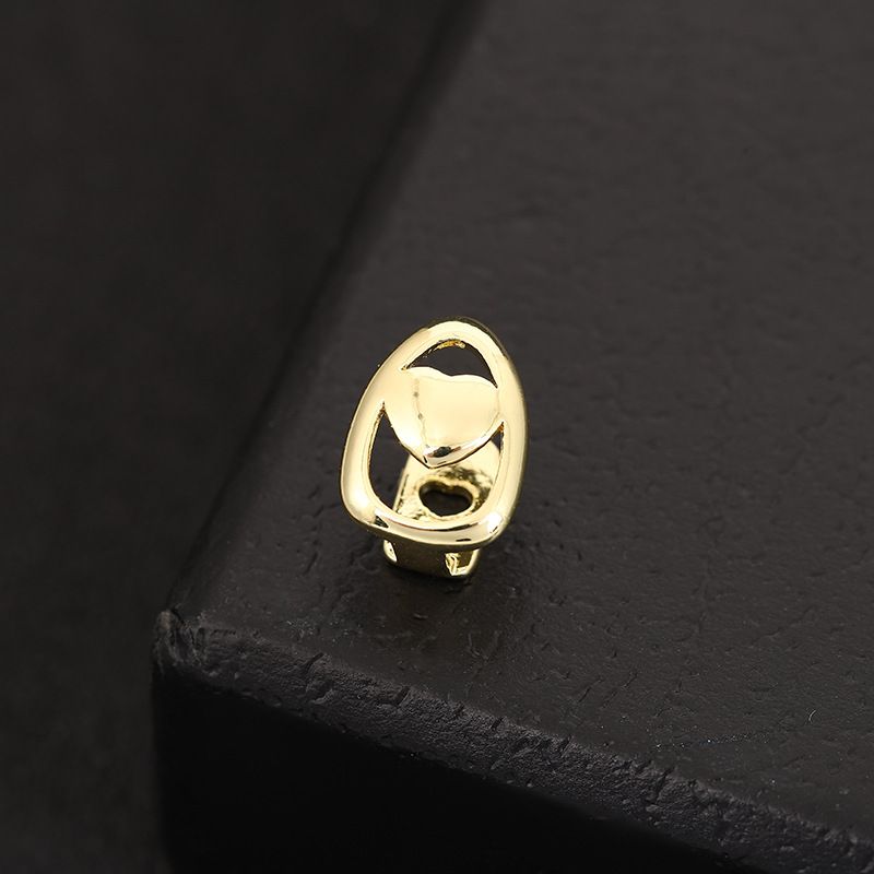 gold teeth silver teeth Charming Heart Accent Grillz for Fashion Enthusiasts
