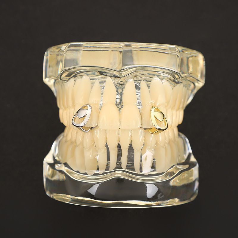 gold teeth silver teeth Charming Heart Accent Grillz for Fashion Enthusiasts