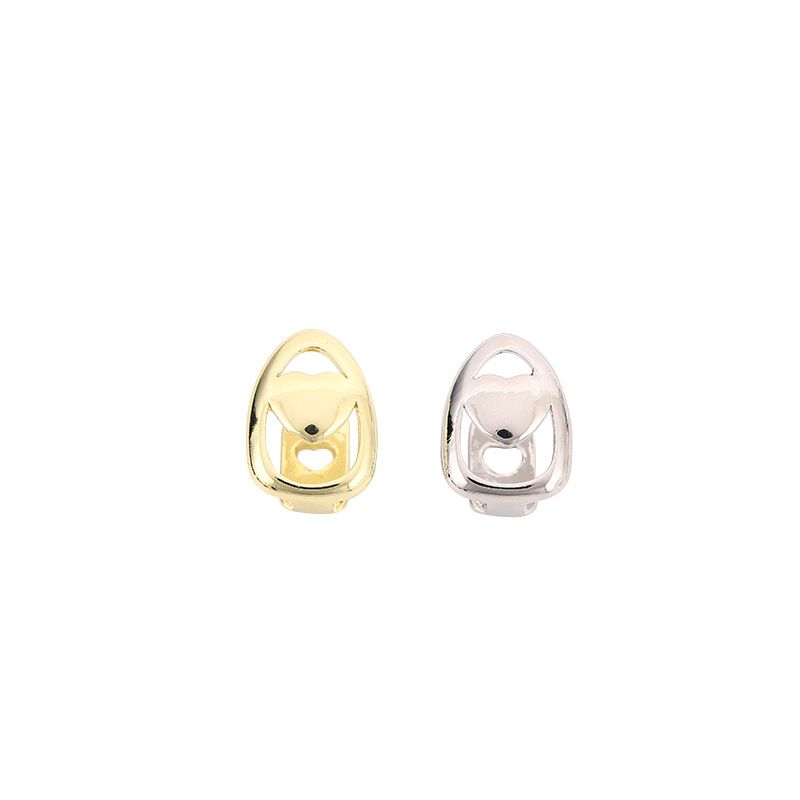 gold teeth silver teeth Charming Heart Accent Grillz for Fashion Enthusiasts