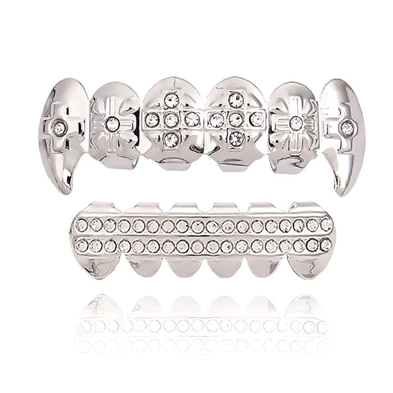 gold teeth silver teeth Gold Plated Hip Hop Grillz for Fashion Teeth Jewelry