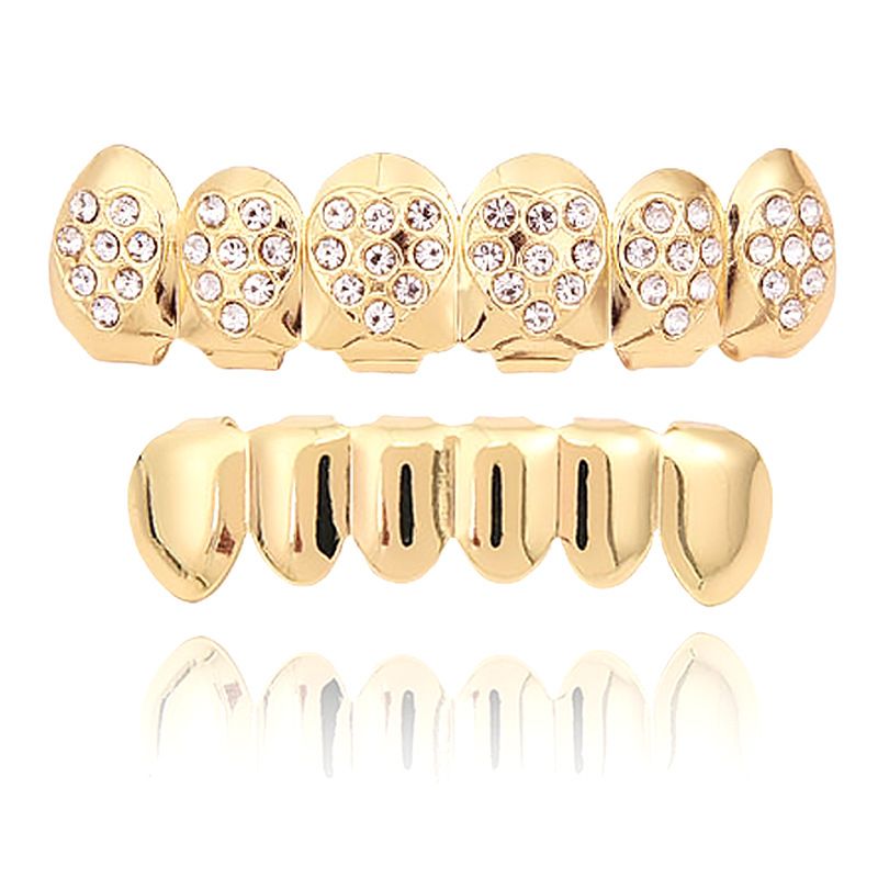 gold teeth silver teeth Gold Plated Hip Hop Grillz for Fashion Teeth Jewelry