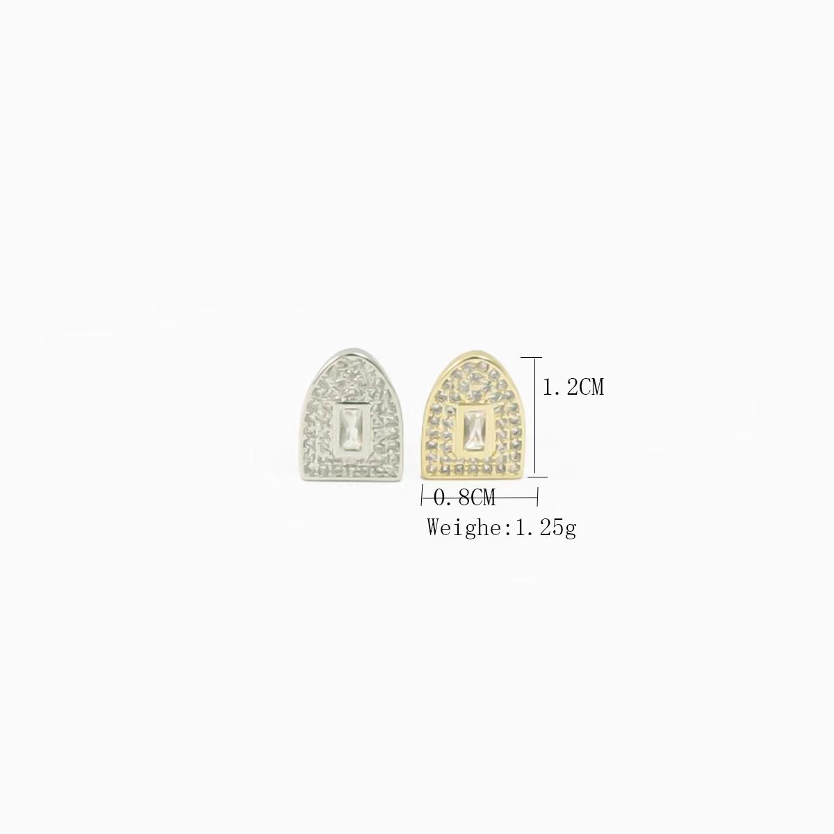 gold teeth silver teeth Dazzling Iced Out Custom Grillz Single Tooth Cap for Hip Hop Style