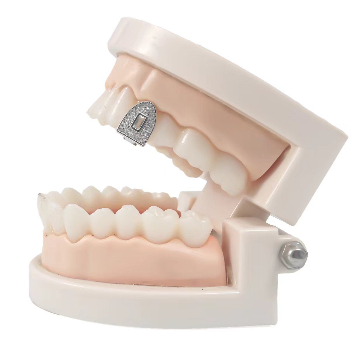 gold teeth silver teeth Dazzling Iced Out Custom Grillz Single Tooth Cap for Hip Hop Style