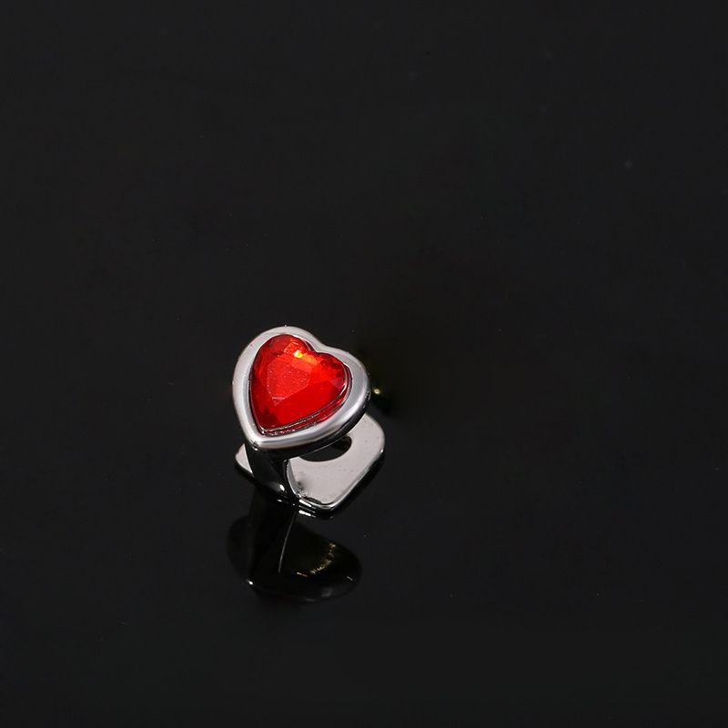 gold teeth silver teeth Stylish Heart Gem Grillz Top Bottom for Men
