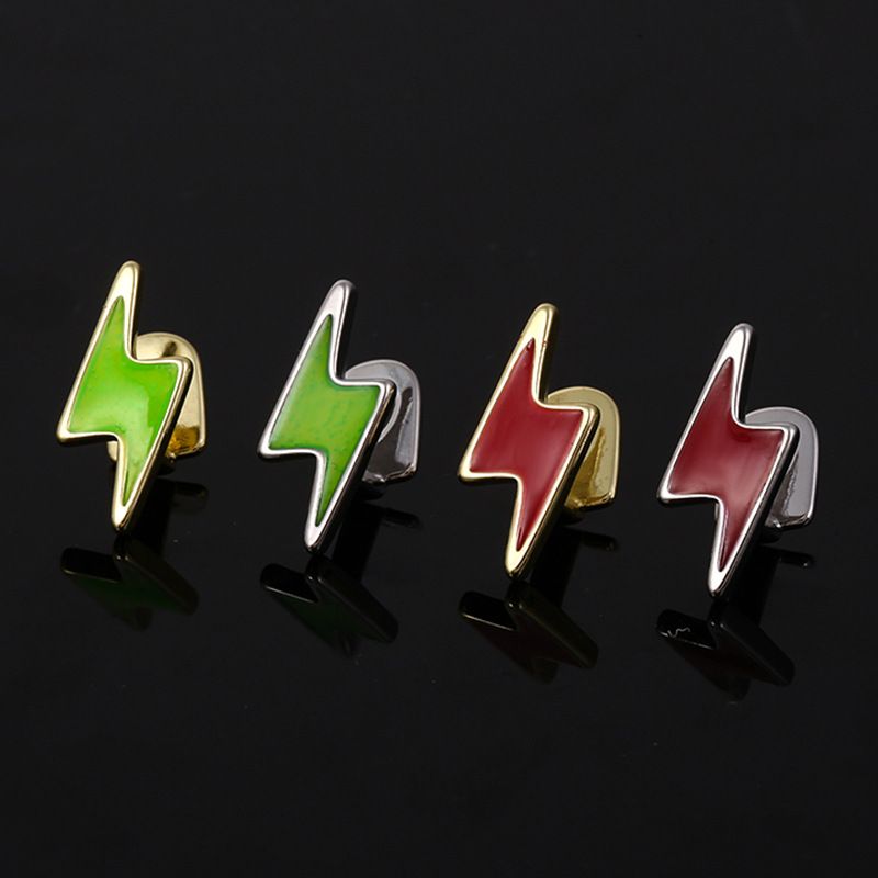gold teeth silver teeth Eye-catching Lightning Bolt Grillz for Streetwear Enthusiasts