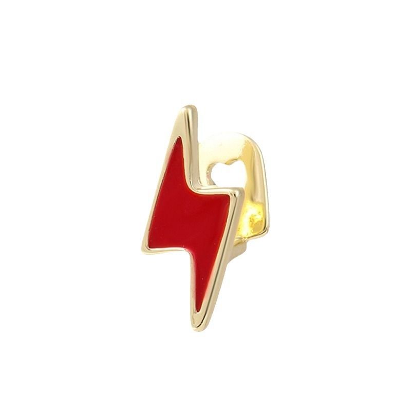 gold teeth silver teeth Eye-catching Lightning Bolt Grillz for Streetwear Enthusiasts