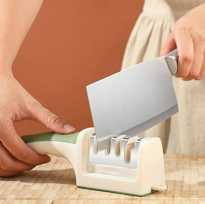 Knife Sharpeners 4 Stages Sharpening Slots 4 in1 Professional Kitchen Sharpening tool Grinder knives Scissor Kitchen Knife Accessories Sharpeners Knife Sharpening Kit