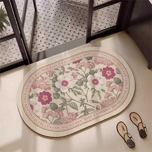 Non Slip Bathroom Carpet Mat Toilet Suction water Entrance Non-Slip Door Washable Dirty Resistant Floor Mat Antislip Highly Absorbent Microfiber diatomite Soft Chenille Thick Bath Mat