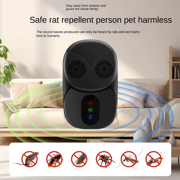 Ultrasonic Electronic Mosquito Repellent Mouse Device Cockroach Pest Control Household Insect Rats Spiders Repeller Indoor Outdoor Mosquito Insect Killer Rodent Non-Toxic Electrical Pest Repeller