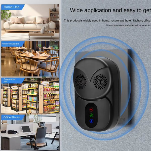 Ultrasonic Electronic Mosquito Repellent Mouse Device Cockroach Pest Control Household Insect Rats Spiders Repeller Indoor Outdoor Mosquito Insect Killer Rodent Non-Toxic Electrical Pest Repeller