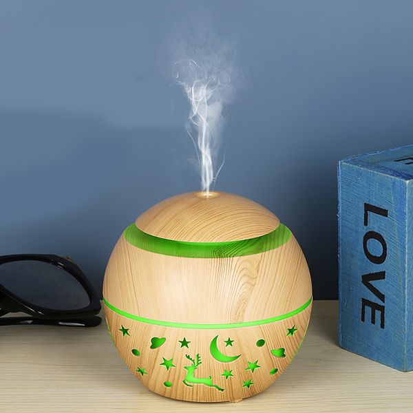 200ML Mini Ultrasonic Air Humidifier Romantic USB Essential Oil diffuser Vehicle Mounted Car Home Mist Maker With LED Backlight Lamp Spray Hollow Mushroom Shaped 7 Color Led Light Air Humidifier
