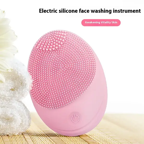 Silicone Facial Cleanser 2 free battery Blackhead Removal Pore Cleaner Exfoliator Massage Skin Care Waterproof Ultrasonic Home Beauty Electric Soft Bristles Face Cleaner machine Deep Cleansing Brush