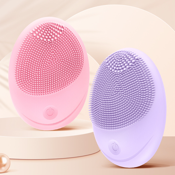 Silicone Facial Cleanser 2 free battery Blackhead Removal Pore Cleaner Exfoliator Massage Skin Care Waterproof Ultrasonic Home Beauty Electric Soft Bristles Face Cleaner machine Deep Cleansing Brush