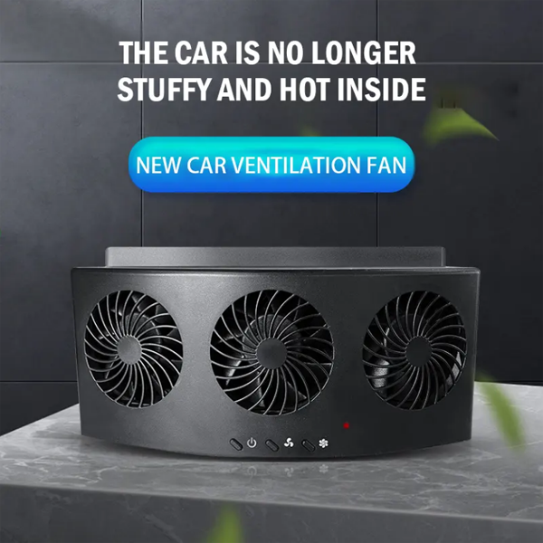 Car Mounted Exhaust Fan 3 Fans 2 Levels Speed Low Noise Good Heat Dissipation USB Powered Car Radiators Fan for All Cars  Summer Cooling Fan Accessories New Style Air Circulation Window Exhaust Fan