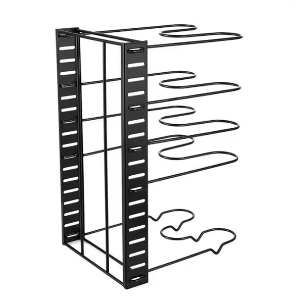 metal Kitchen Shelving Pot Holder Bathroom Storage Organizing Removable Rack Pans Lid Storage Holders Multi-Function Cookware Organizer Shelf 8 Tier Sink Rack Cabinet Accessories Adjustable Racks