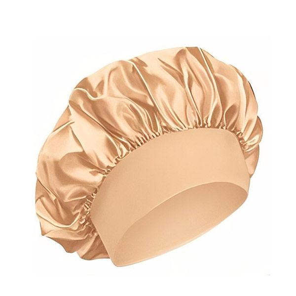 Satin Headscarf Hat Sleeping Bonnet Women Curly Hair Wrap Silk Cap Fashion Head Scarf Headwear Night Sleep Adjust Springy Hair Styling Accessories Soft Elastic Band Wide Pure Color Nightcap Head Cover