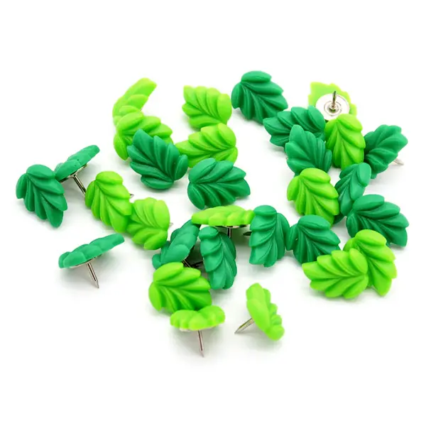 Resin Plastic Head Push Pins Thumbtacks Thumb Tacks Sticker Assorted Color Map ticker Art 20pcs flowers 30pcs Leaf Botanical Tacks for Photo Wall Bulletin Board Cute Plant school office home Decor