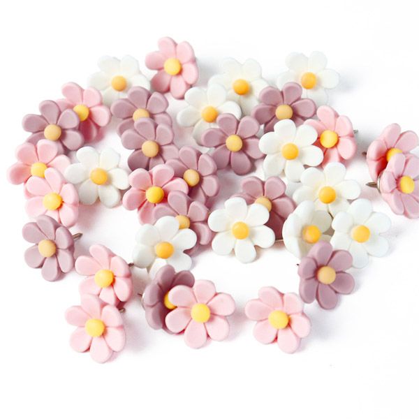 Resin Plastic Head Push Pins Thumbtacks Thumb Tacks Sticker Assorted Color Map ticker Art 20pcs flowers 30pcs Leaf Botanical Tacks for Photo Wall Bulletin Board Cute Plant school office home Decor