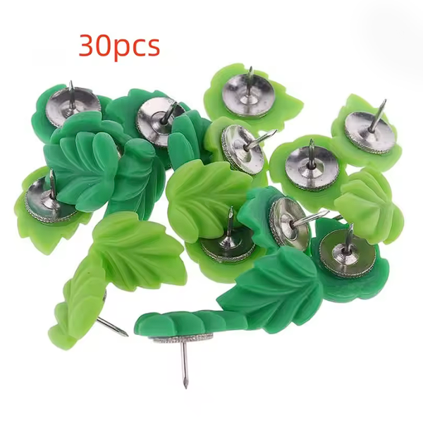 Resin Plastic Head Push Pins Thumbtacks Thumb Tacks Sticker Assorted Color Map ticker Art 20pcs flowers 30pcs Leaf Botanical Tacks for Photo Wall Bulletin Board Cute Plant school office home Decor
