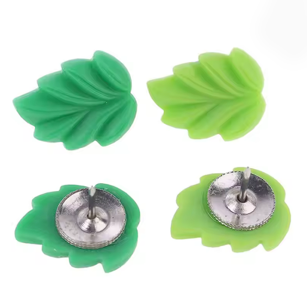 Resin Plastic Head Push Pins Thumbtacks Thumb Tacks Sticker Assorted Color Map ticker Art 20pcs flowers 30pcs Leaf Botanical Tacks for Photo Wall Bulletin Board Cute Plant school office home Decor