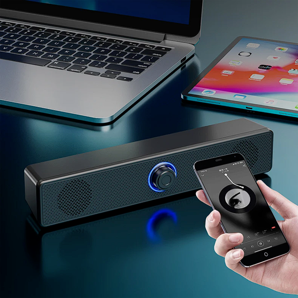 PC Soundbar Wired and Wireless Bluetooth Speaker USB Powered Soundbar for TV Laptop Gaming Home Theater Surround Audio System computer mobile phone music subwoofer portable double speakers