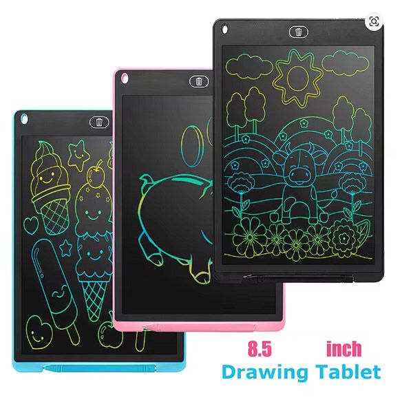 8.5 inch LCD Writing Tablet Drawing Board Toys For Kids Students Magic Blackboard Toy Gift Designs Graphic Electronic Notebook  Colorful Screen Doodle Board Erasable Children's Educational Toys