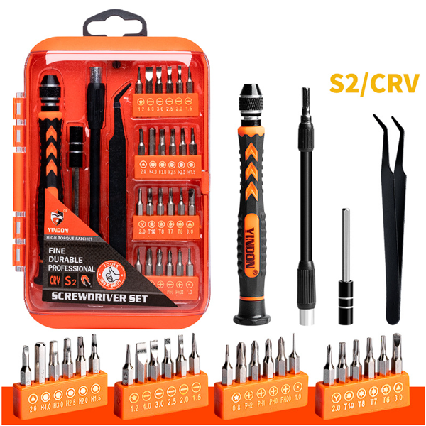 28 pieces in 1 Multi-function Precision screwdriver Magnetic Screw Driver Bits mobile Phone repair tools Screwdriver Set  Multifunction Household Hand Tools Laptop Equipment Repair Screwdriver Kit