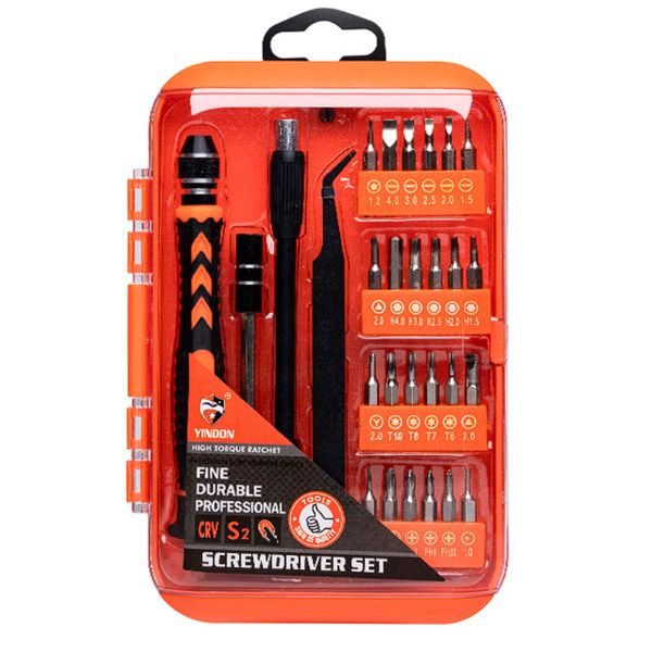 28 pieces in 1 Multi-function Precision screwdriver Magnetic Screw Driver Bits mobile Phone repair tools Screwdriver Set  Multifunction Household Hand Tools Laptop Equipment Repair Screwdriver Kit
