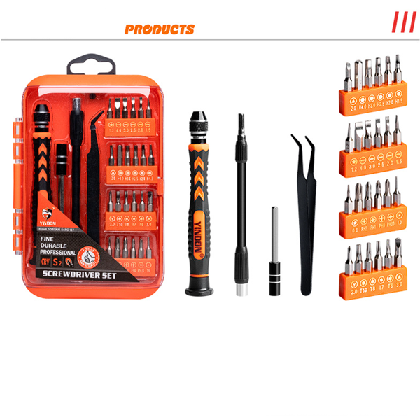 28 pieces in 1 Multi-function Precision screwdriver Magnetic Screw Driver Bits mobile Phone repair tools Screwdriver Set  Multifunction Household Hand Tools Laptop Equipment Repair Screwdriver Kit