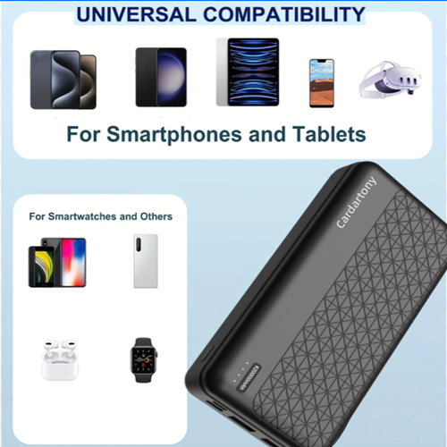 A2 20000mAh mobile power bank, lithium polymer battery cell, Micro USB+Type-C， Compatible with mainstream devices,