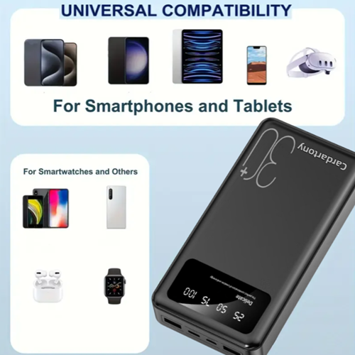 A3 30000mAh portable power bank, Micro USB+Type-C， Ultra large capacity lithium polymer battery cells, essential energy storage for accompanying use