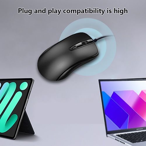 Cardartony cable M2 mouse, suitable for personal computers, laptops, laptops, business travel necessary,3-speed DPI adjustable