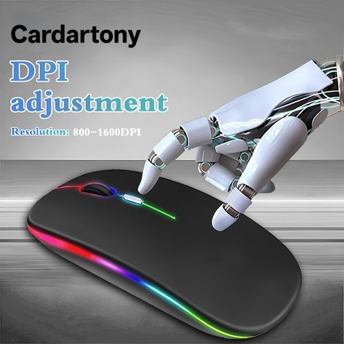 M152  1000mAh! Cardartony Wireless Mouse Bluetooth Luminous Mouse 2.4GHz Rechargeable portable office must-have suitable for PC/ tablet/laptop,Super long standby time