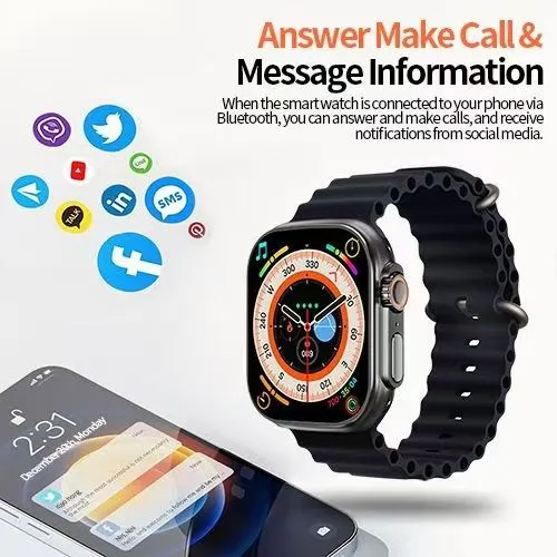 T900U Smart Watch 2.09'' Smartwatches Bluetooth Call Smart Watches Health Monitor Fitness Bracelet Scroll Button Smart Band For Smart Phones