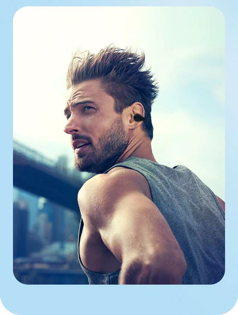 New Update Bluetooth Earphones Running Wireless Earbuds Ear-Clip TWS HiFi True Wireless Stereos Earpods Sports Headset Bone Conduction With Power Bank For All Phones