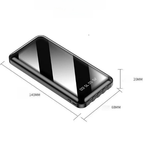 20000mAh Light Beam Power Bank with Fast Charging, Built-in Cables & LED Display portable charde, charger cell phone, Bluetooth headset and other mobile electronic products