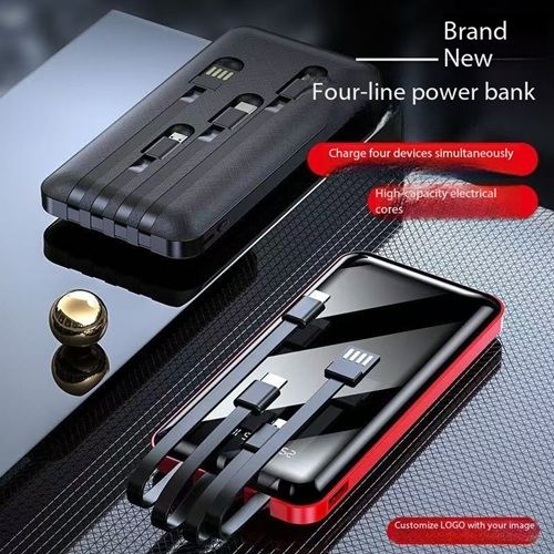 20000mAh Light Beam Power Bank with Fast Charging, Built-in Cables & LED Display portable charde, charger cell phone, Bluetooth headset and other mobile electronic products