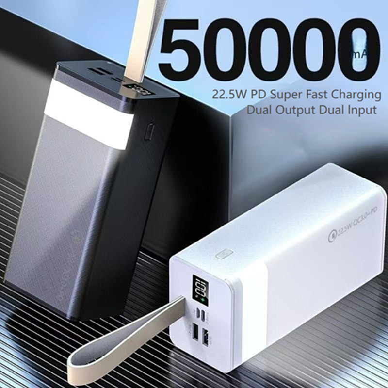 50000 MAh Power Banks With LED Light Portable Charger