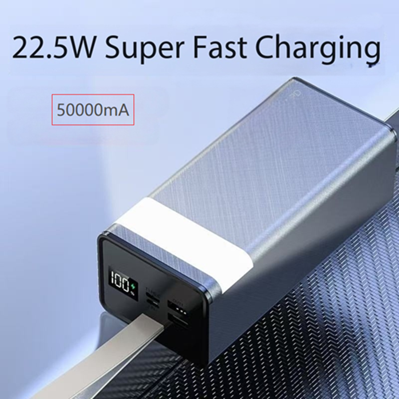 50000 MAh Power Banks With LED Light Portable Charger
