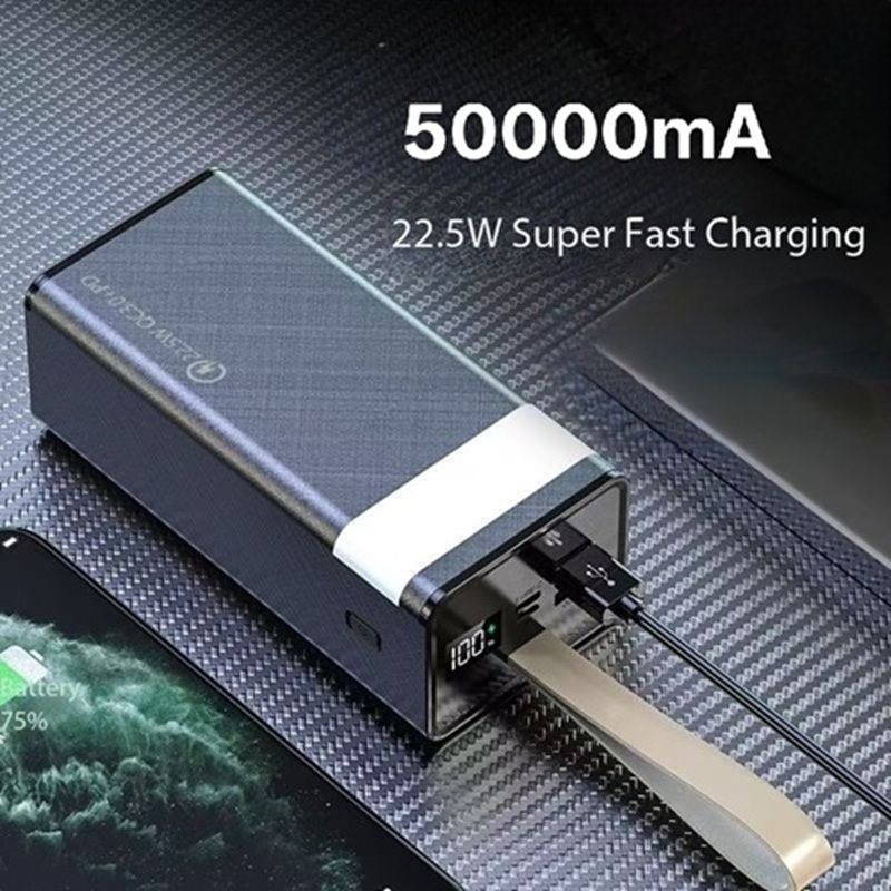 50000 MAh Power Banks With LED Light Portable Charger